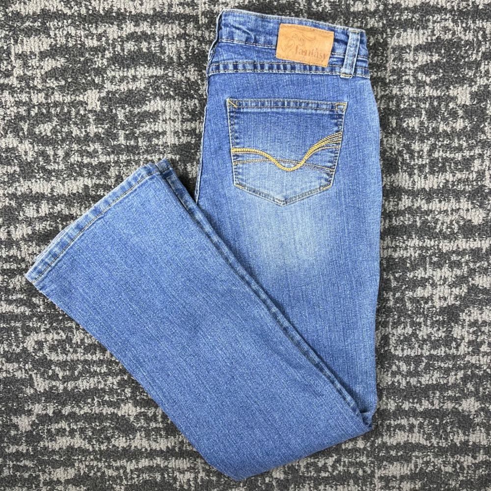 Fantasy Jeans Bootcut Womens Size 6 Blue Medium Wash Stretch Denim Casual Y2K
